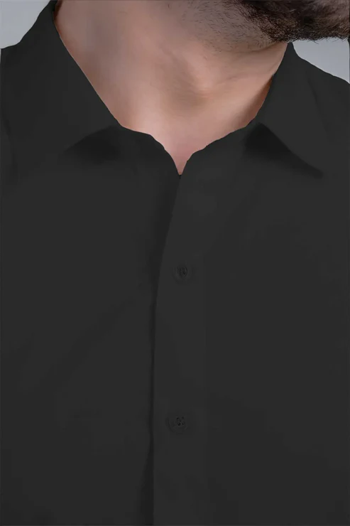 Black Collar Wash & Wear Shalwar Kameez for Men | Mastorat