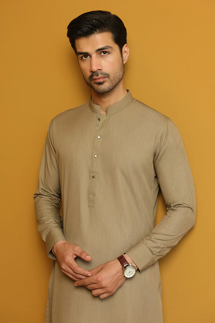 Dark Khaki Men's Shalwar Kameez | Mastorat