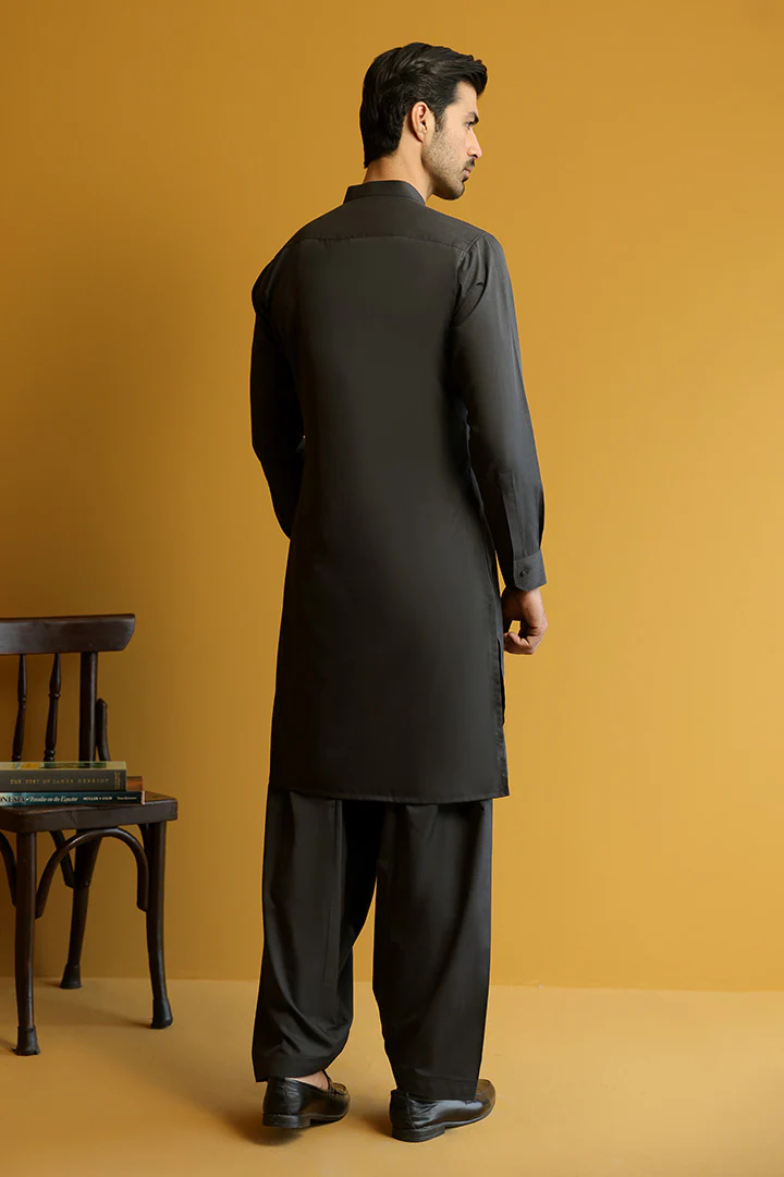 Ash Gray Full Sleeves Shalwar Kameez for Men | Mastorat