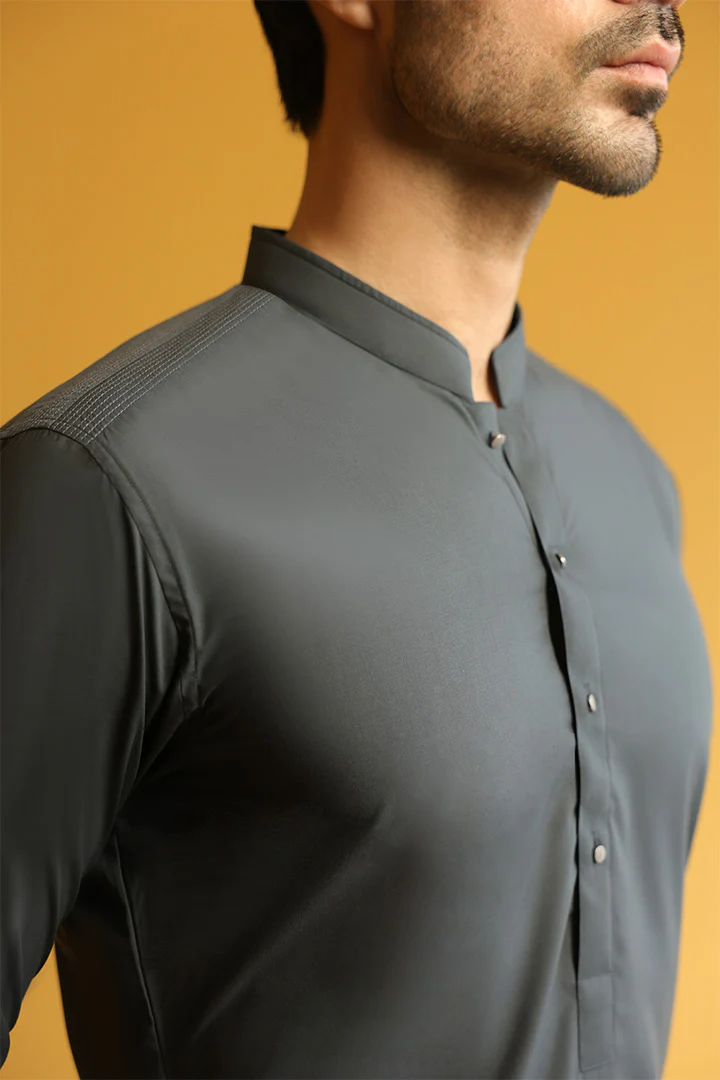 Gray Kameez Shalwar for Men | Premium Wear | Mastorat