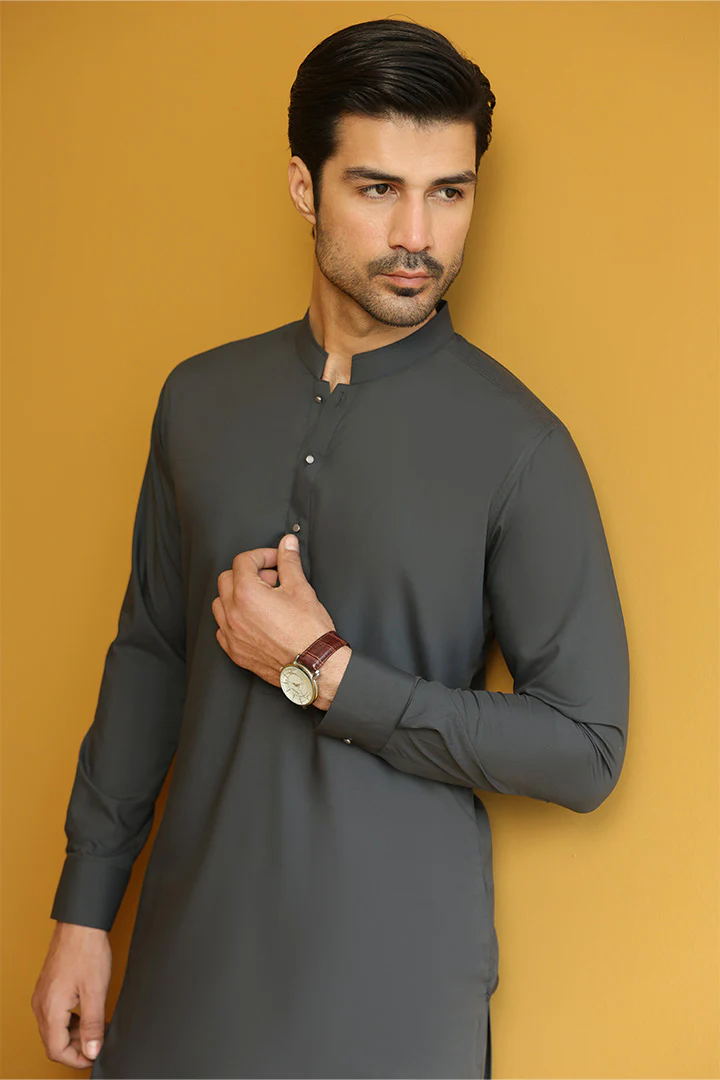 Gray Kameez Shalwar for Men | Premium Wear | Mastorat