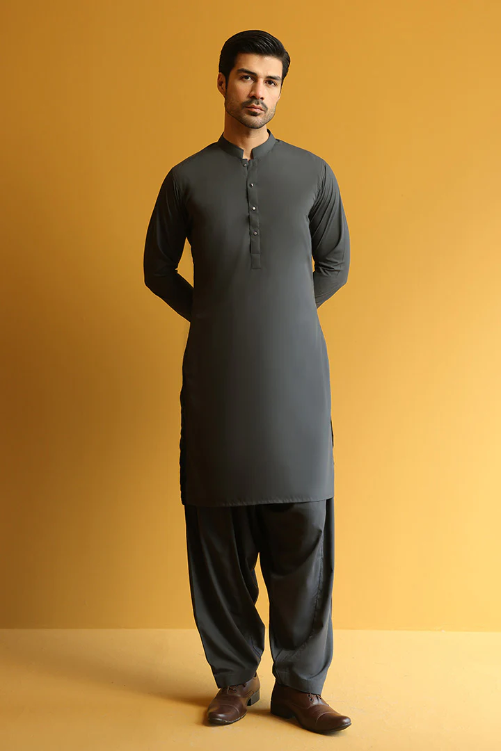 Gray Kameez Shalwar for Men | Premium Wear | Mastorat