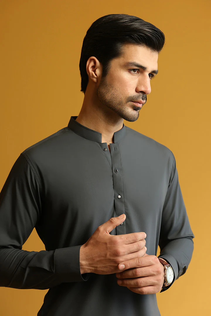 Gray Kameez Shalwar for Men | Premium Wear | Mastorat