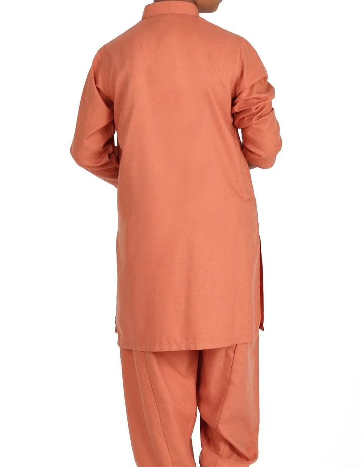 Beautiful Rust Pakistani Boy Dress for Casual Wear K2308 | Mastorat