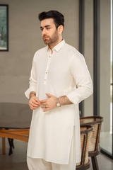 Cream Kameez Shalwar for Men