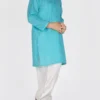 Pakistani Designer Kids Turquoise Kurta | Mastorat