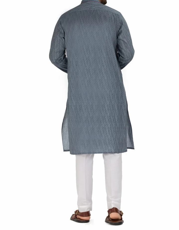 Eid Shalwar Kameez for Men Dark Grey Cotton | Mastorat