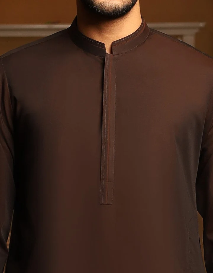 Brown Eid Kurta for Men with Cotton Shalwar | Mastorat