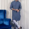 Embroidered Men Eid Kurta Peacock Blue K0001 | Mastorat