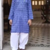 Pakistani Machine Embroidered Electric Blue Kurta K2307