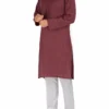 Men Eid Dress in Maroon Color Cotton Shalwar Kameez | Mastorat
