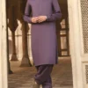 Purple Men Wear for Eid Cotton Shalwar Kameez | Mastorat