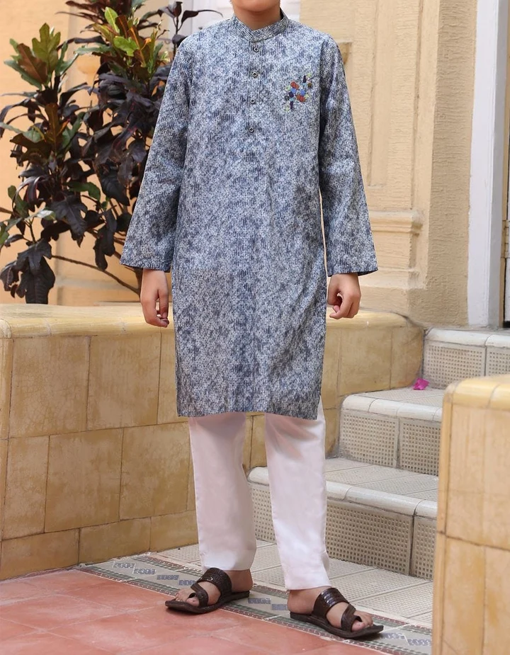 Graceful Grey Boys Designer Kurta K2305 | Mastorat