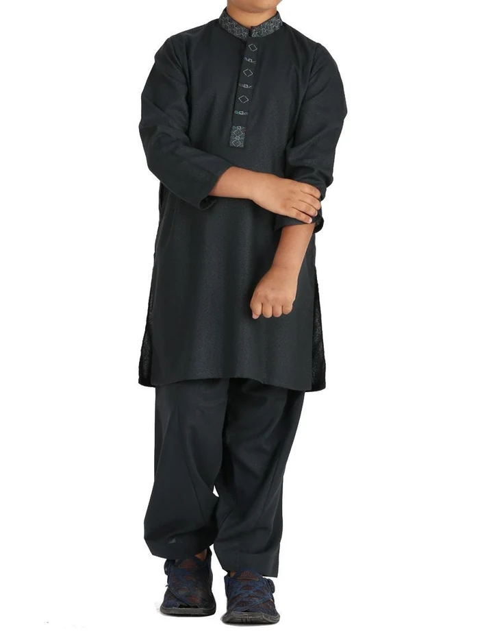 Pakistani Machine Embroidered Dark Green Dress K2310