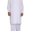 Pakistani Men's Designer White Shalwar Kameez | Mastorat