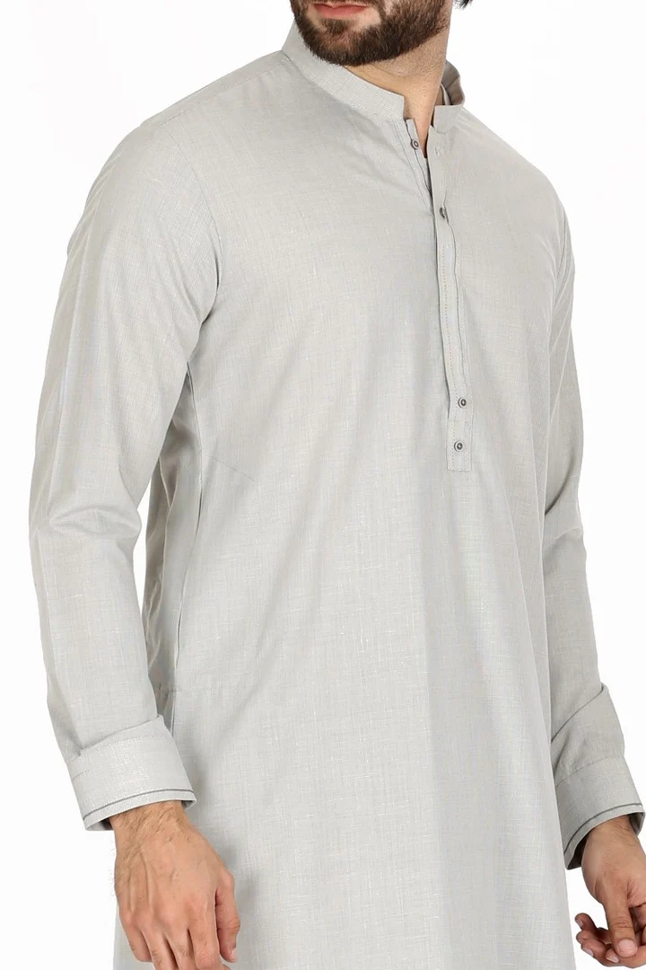Pakistani Shalwar Kameez Men Light Grey M2751 | Mastorat