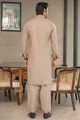 Stone Grey Kameez Shalwar C-10205 | Mastorat