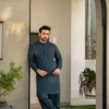 Mastorat Teal Blue Embroidered Kameez Shalwar C-10201