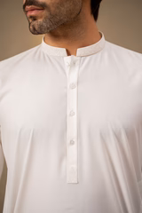 White Embroidered Kameez Shalwar for Men | Mastorat
