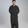 Black Collar Wash & Wear Shalwar Kameez for Men | Mastorat