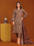 EWU23A3-27127-3P Unstitched Brown Printed Khaddar 3 Piece