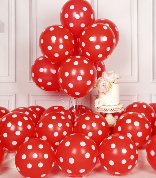 Polka Dots Red Dotted Balloons