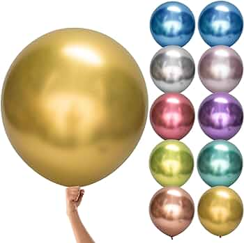 Jumbo Chrome Balloons 25 inches multi colors
