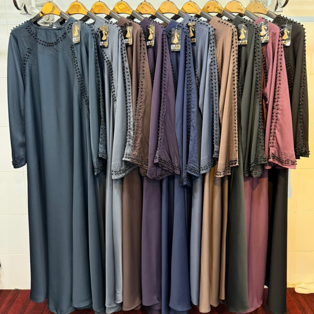 D#333 ZIPPER Gol Galal pearl Nida Fabric