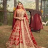 Zarmina – Red Hand Embellished Zardozi Lehnga Set | Mastorat
