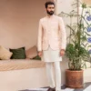Demir Light Peach Prince Coat Set for Men | Mastorat