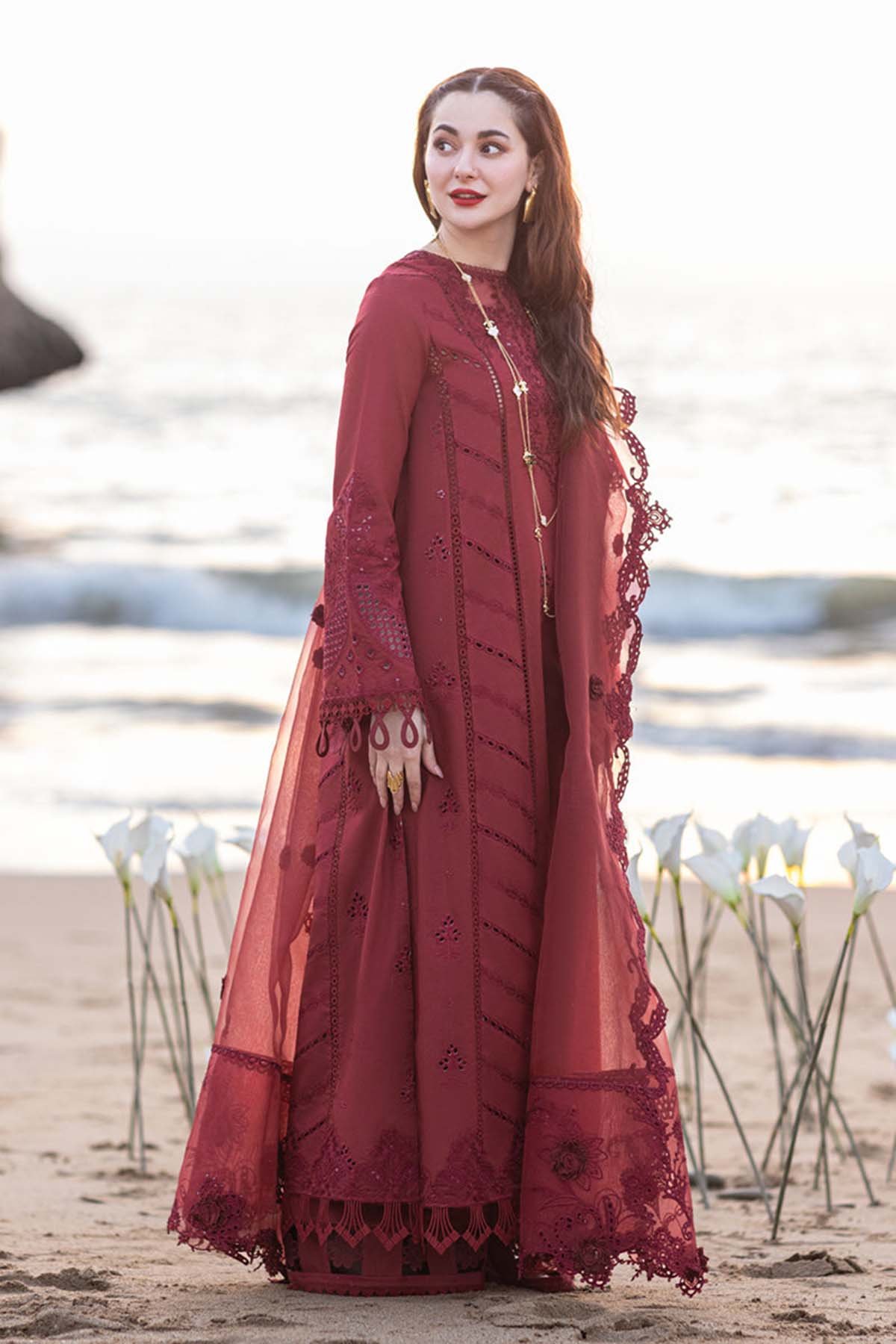 Lawn 3PC Chikankari Embroidered Suit with Dupatta