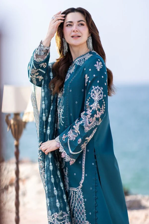 Mastorat Lawn 3PC Embroidered Suit 5177 with Organza Dupatta