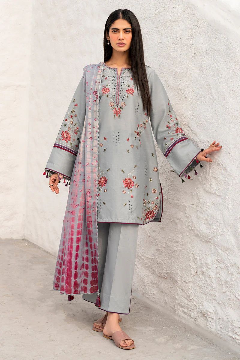 Mastorat Lawn 3PC Chikankari Suit with Jacquard Dupatta