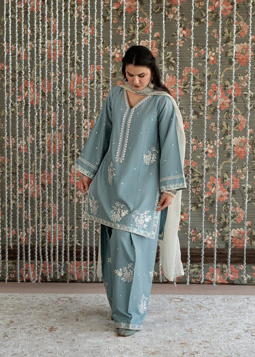 Mastorat Lawn 3PC Embroidered Suit with Khadi Net Dupatta