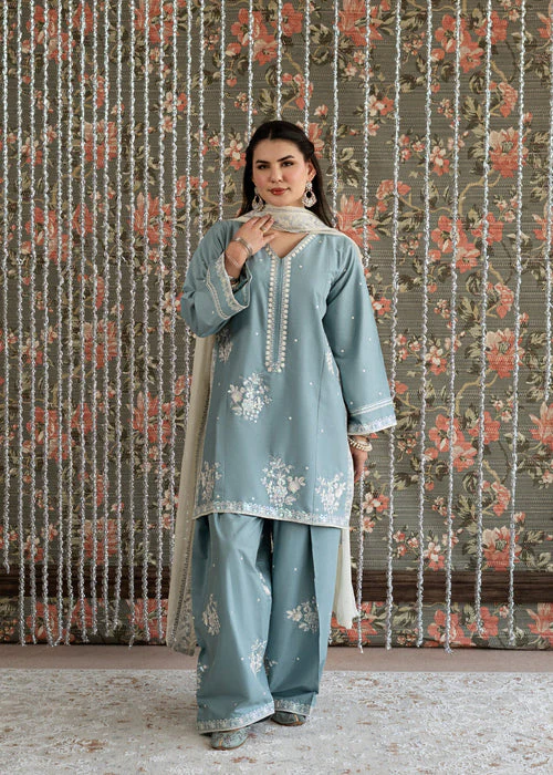 Mastorat Lawn 3PC Embroidered Suit with Khadi Net Dupatta