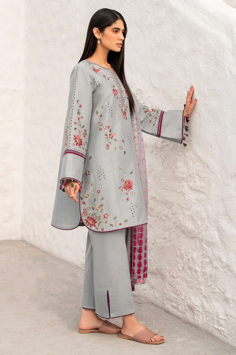 Mastorat Lawn 3PC Chikankari Suit with Jacquard Dupatta