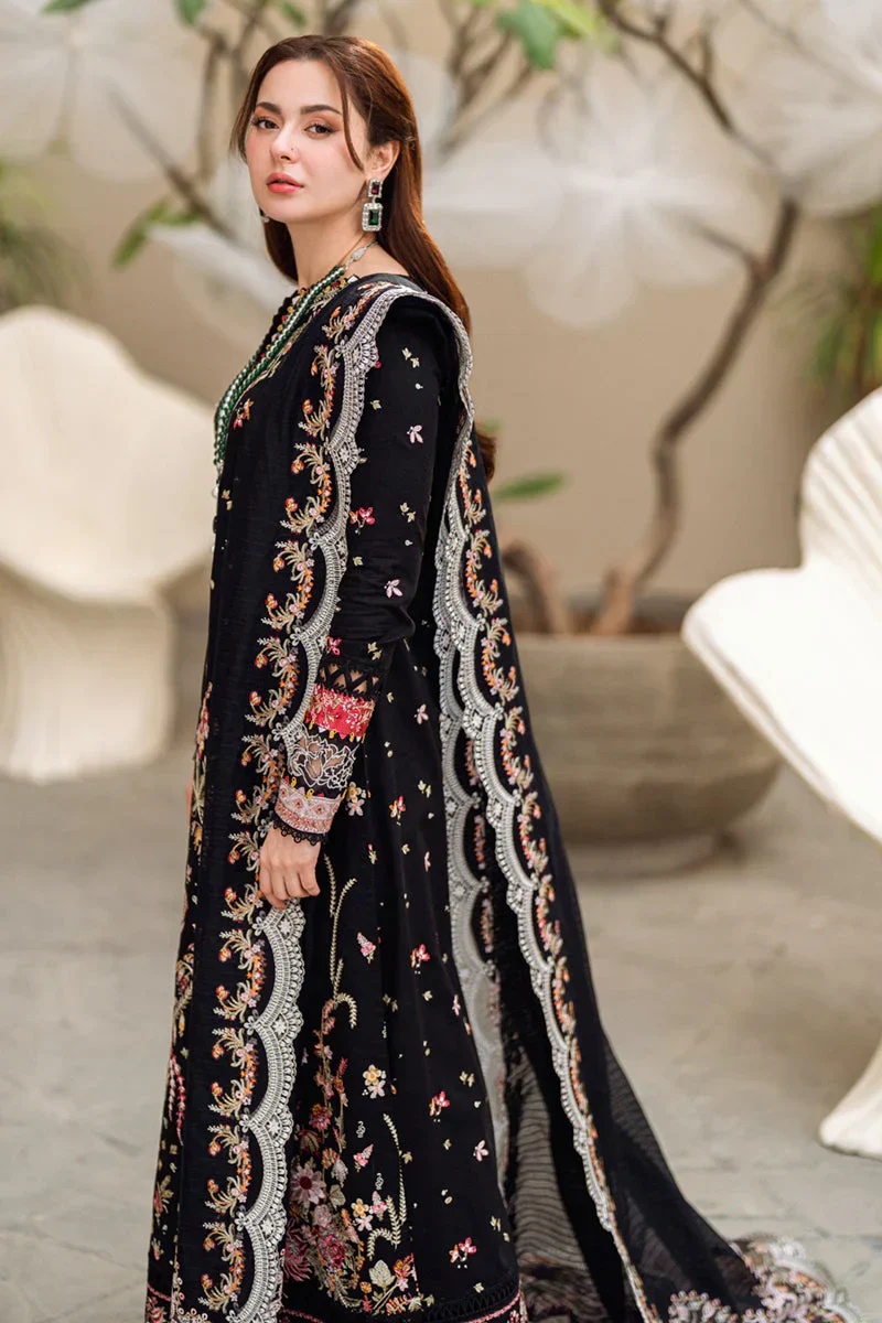 Lawn 3PC Embroidered Suit with Organza Dupatta | 5176