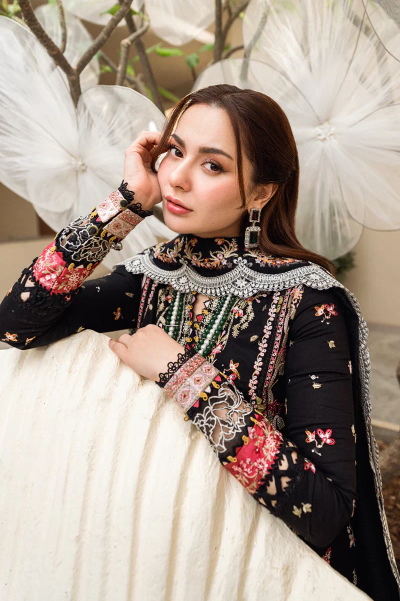 Lawn 3PC Embroidered Suit with Organza Dupatta | 5176