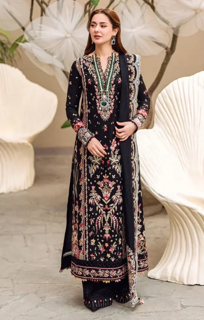 Lawn 3PC Embroidered Suit with Organza Dupatta | 5176