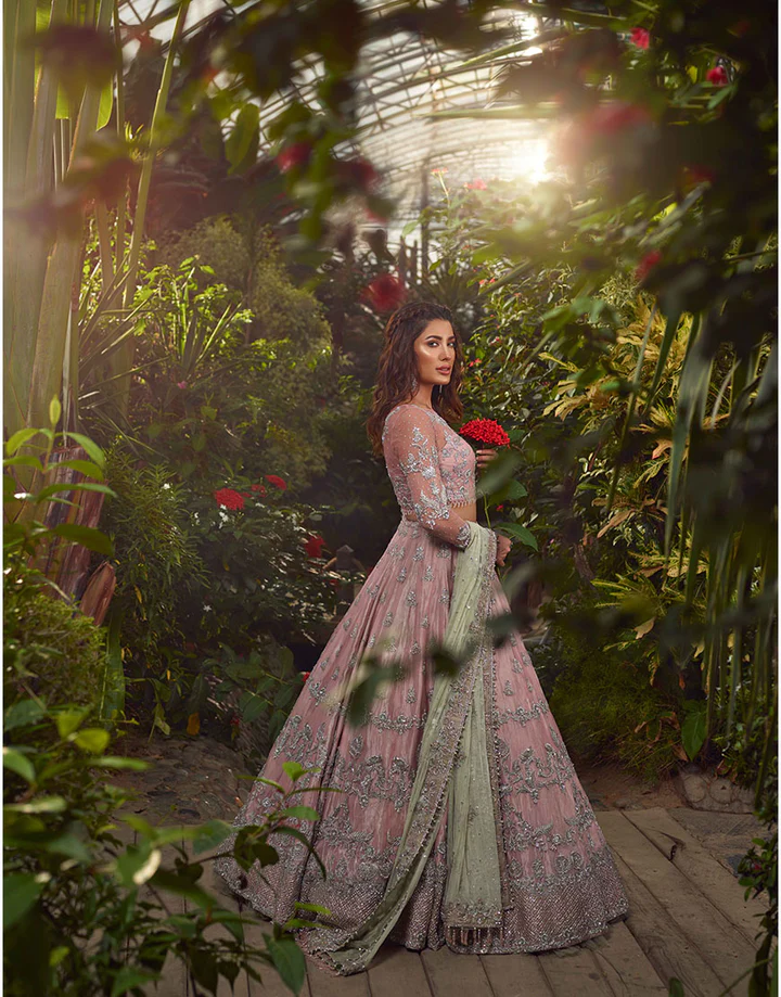 Sanaz Luxury Organza Bridal Lehenga with Net Dupatta | Mastorat