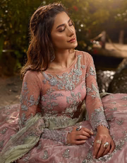 Sanaz Luxury Organza Bridal Lehenga with Net Dupatta | Mastorat