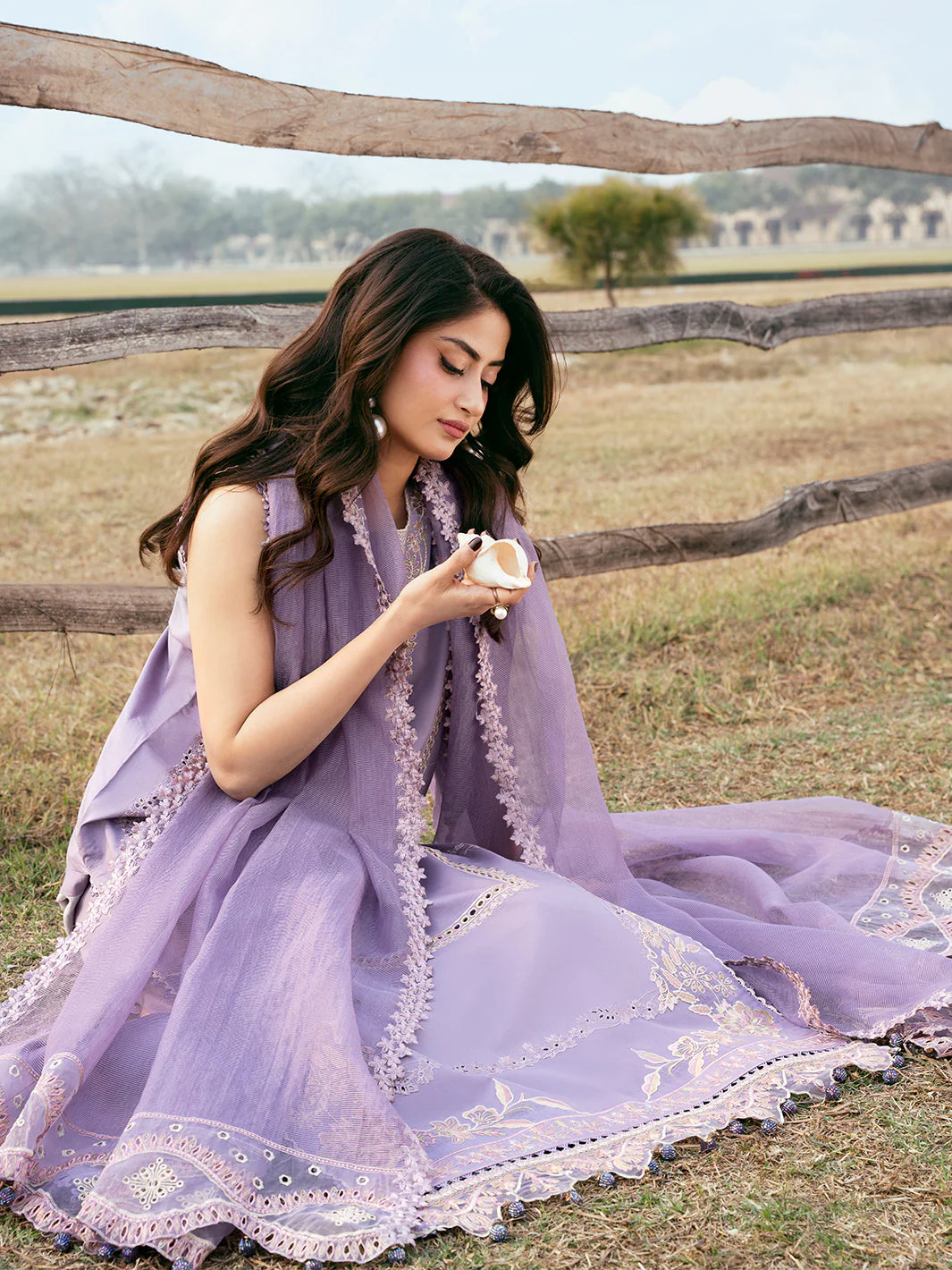 Mastorat Lawn 3PC Chikankari Suit with Khadi Net Dupatta
