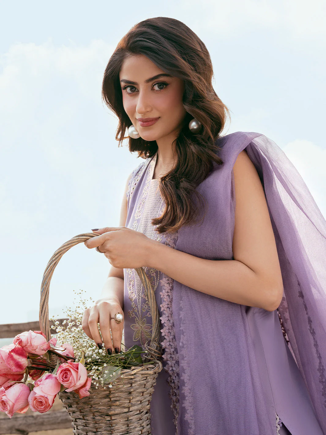 Mastorat Lawn 3PC Chikankari Suit with Khadi Net Dupatta