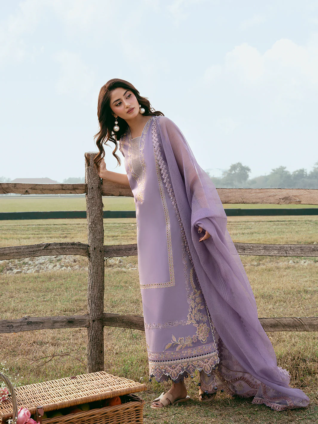 Mastorat Lawn 3PC Chikankari Suit with Khadi Net Dupatta