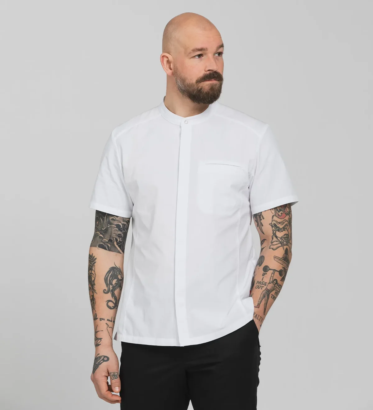 1006 Chef Shirt Action Stretch White | Mastorat