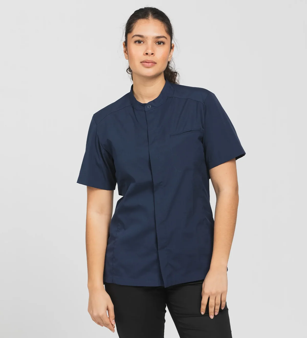 1006 Chef Shirt Action Stretch Navy | Mastorat