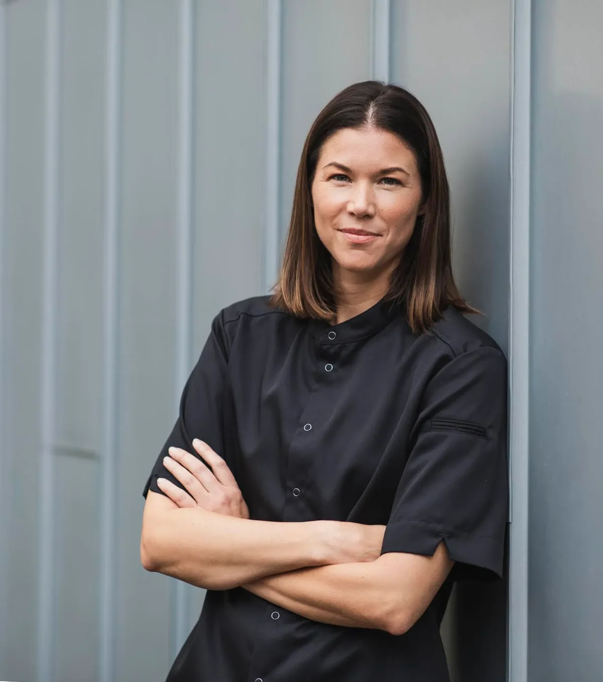 1115 Smart Unisex Black Chef Shirt | Mastorat