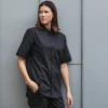 1115 Smart Unisex Black Chef Shirt | Mastorat