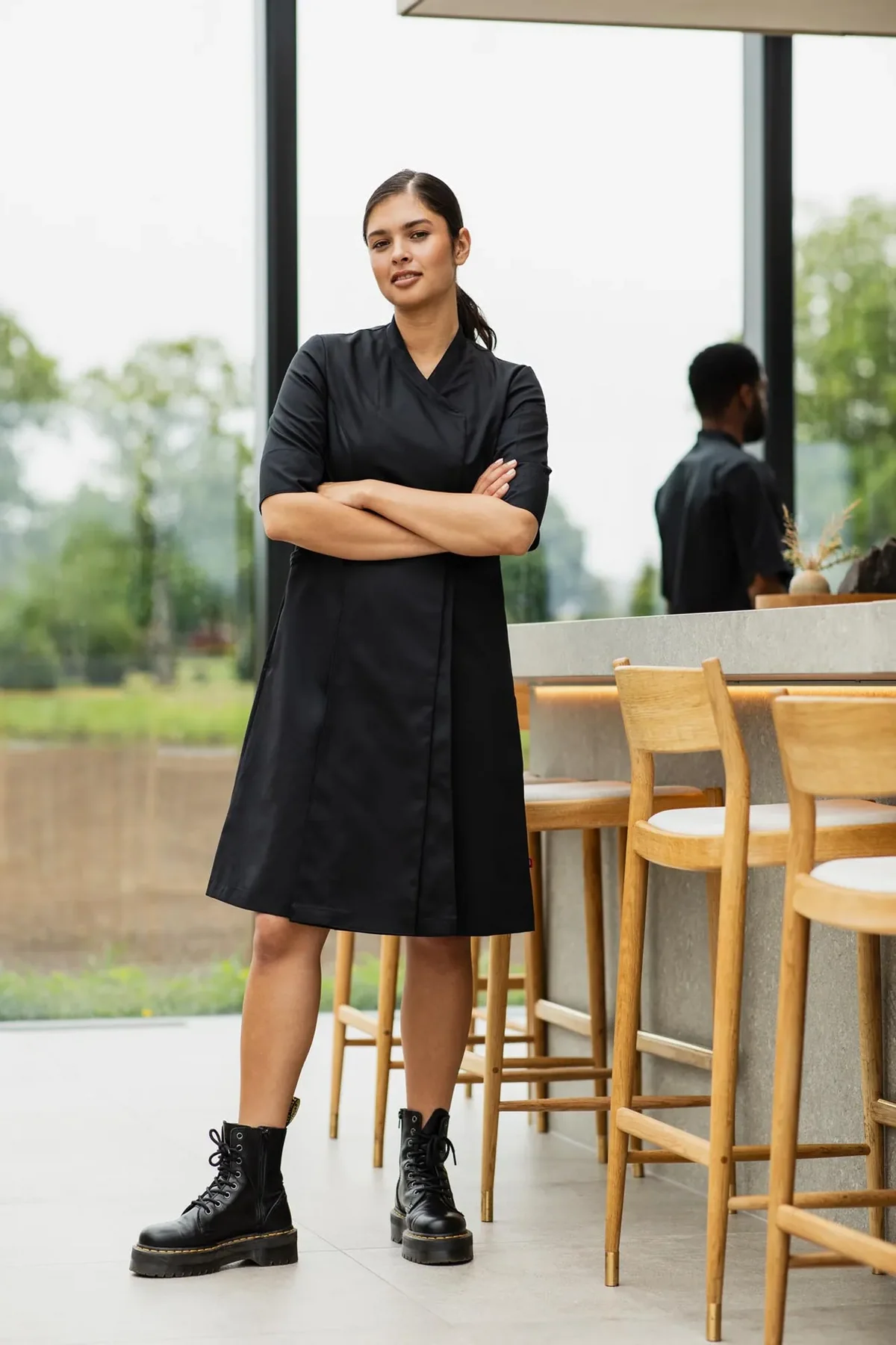 2504 Chef’s Dress Stretch Black | Mastorat