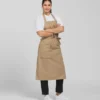 4579 Bib Apron Khaki | Chef Apron | Mastorat